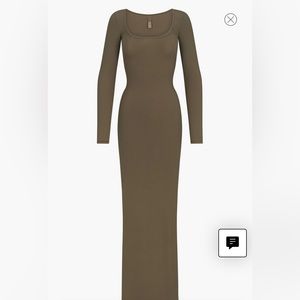 Skims long dress. Army green. XS size